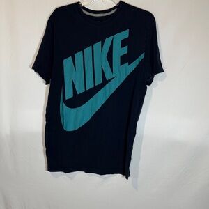 3/$20 Bundle & Save! Nike Men's Black Tee with Blue Logo